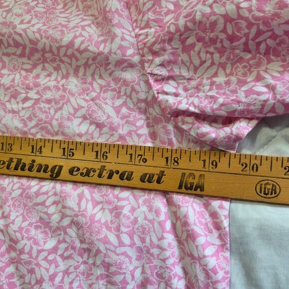 EUC LIKE NEW J CREW FLORAL PINK WHITE DAINTY V NECK COTTON TOP SIZE SMALL - Picture 14 of 15